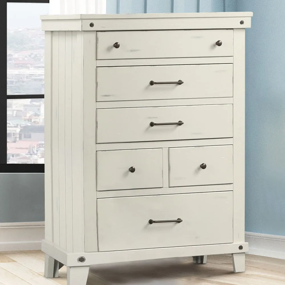 6 Drawer Chest - White by Couch.com