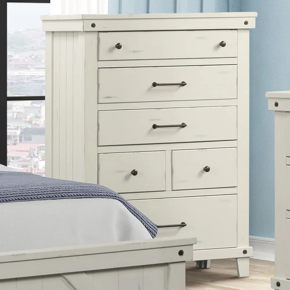 6 Drawer Chest - White by Couch.com