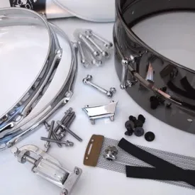 6.5x14 DIY Snare Kit - 1.2mm Black Brass Metal