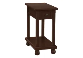 Accent End Table, Storage Drawer, Traditional - Espresso by Couch.com