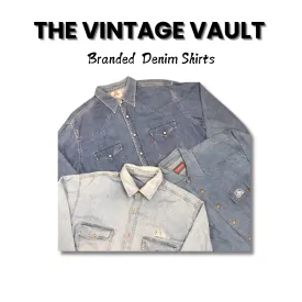 Branded Denim Shirts -100 pcs Including Polo, Wrangler, Levi's, Dickies, Carhartt, Tommy and others