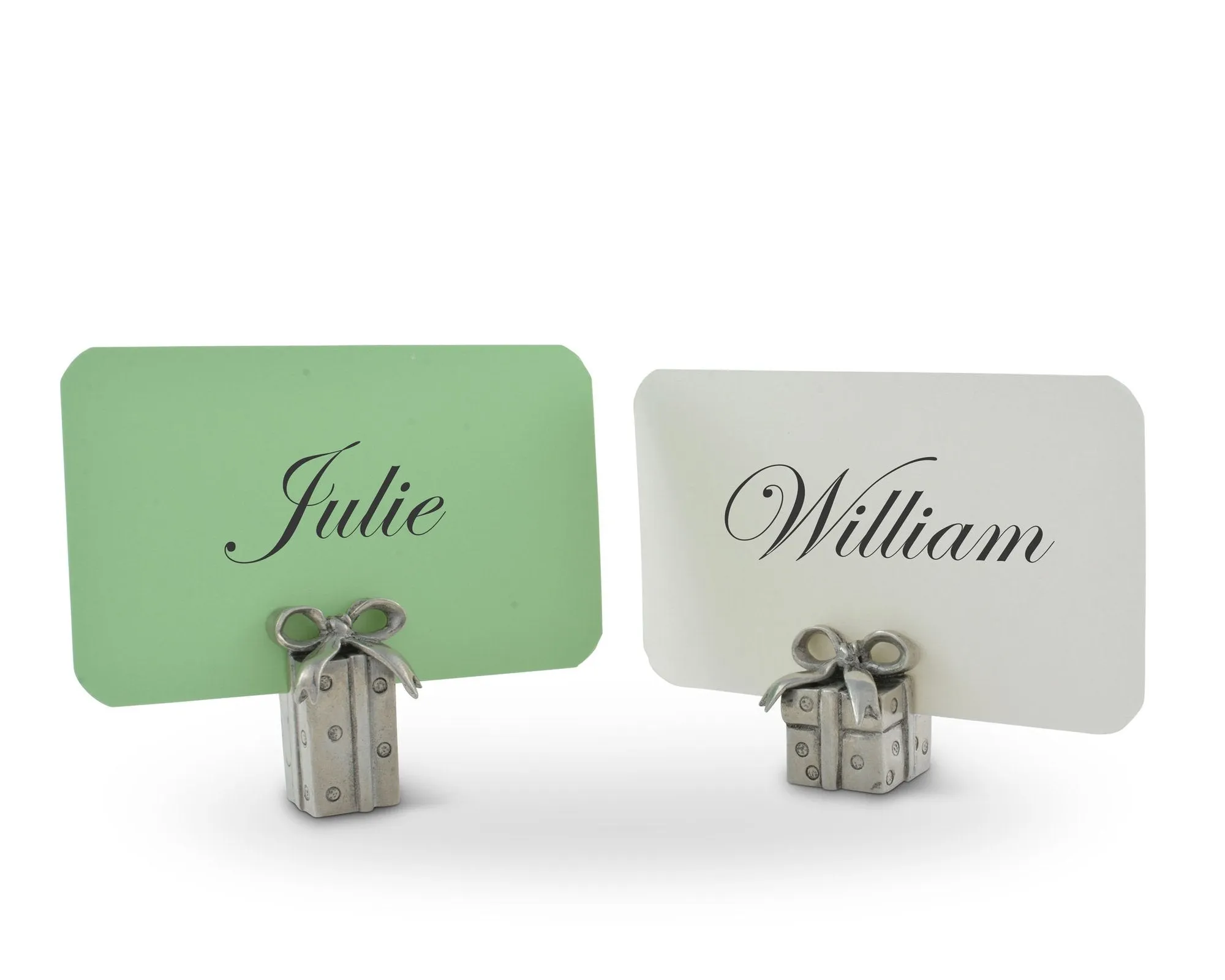 Christmas Package Place Card Holder Pair