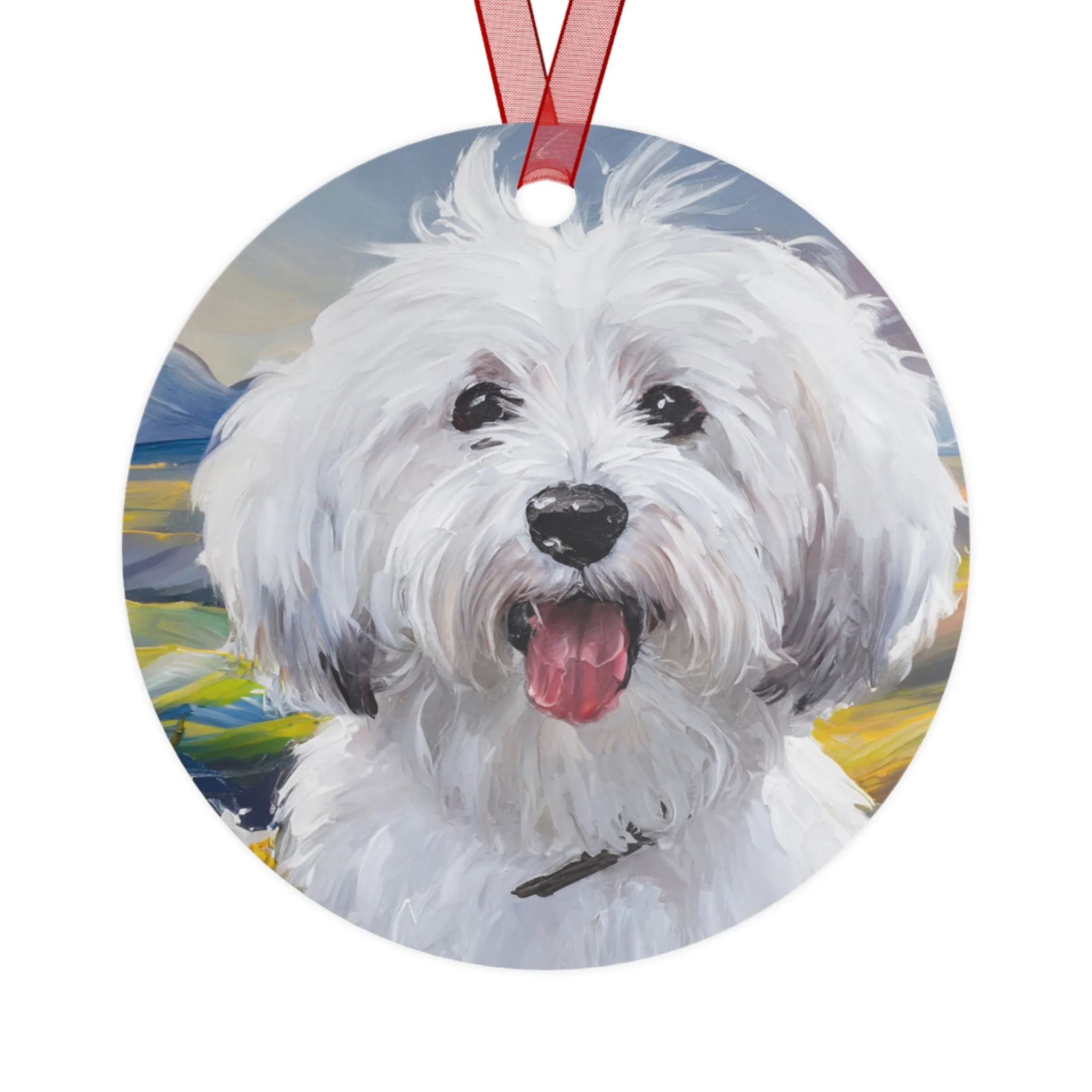 Coton Tulear Metal Ornaments