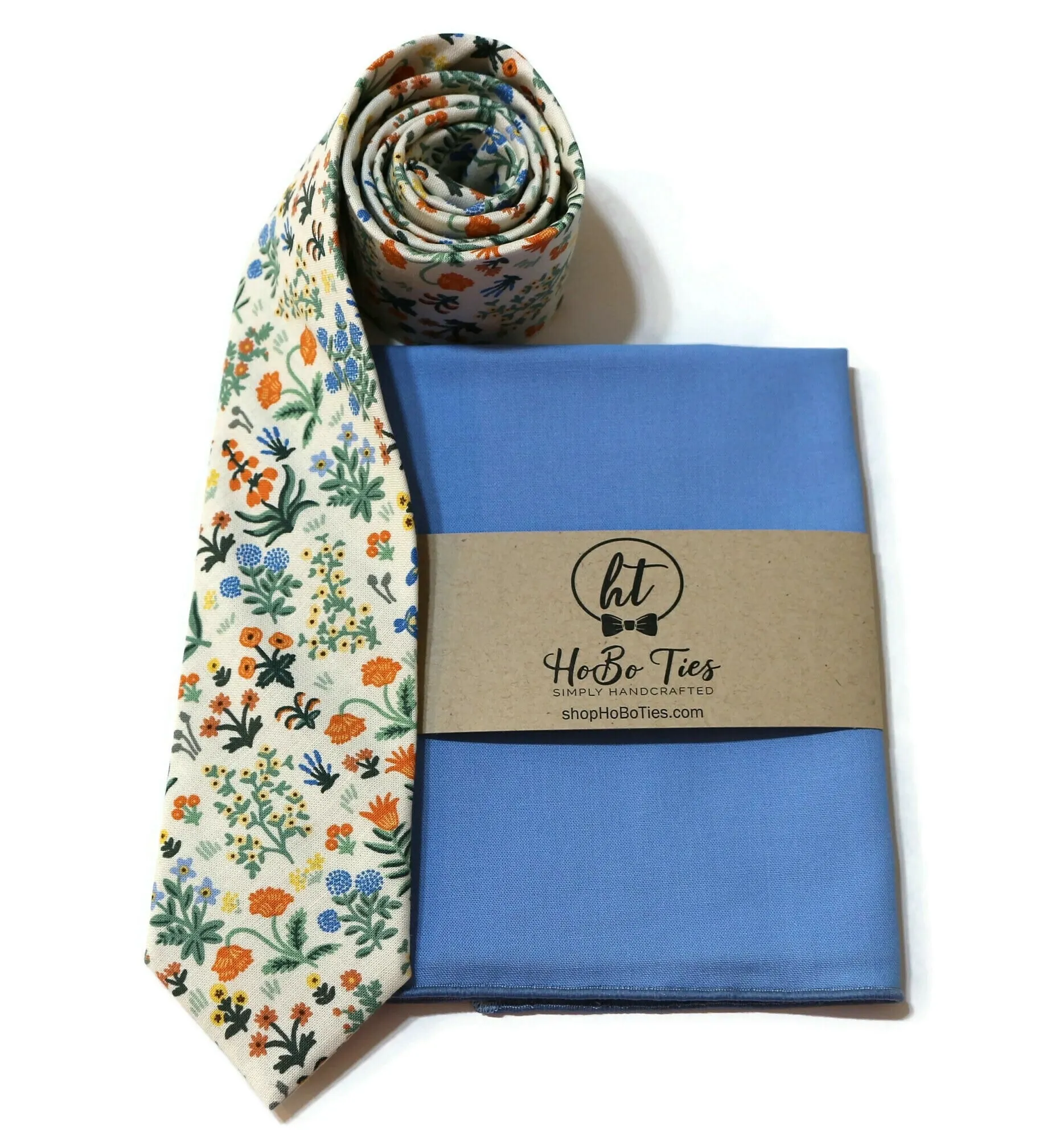 Cream Menagerie Garden Floral Necktie