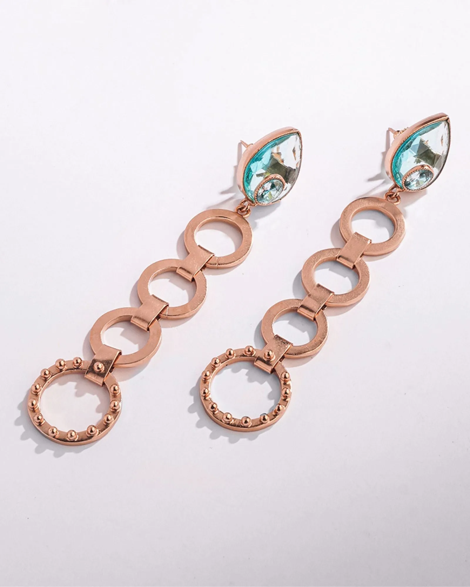 Crystal Pools Gold Plated Earrings