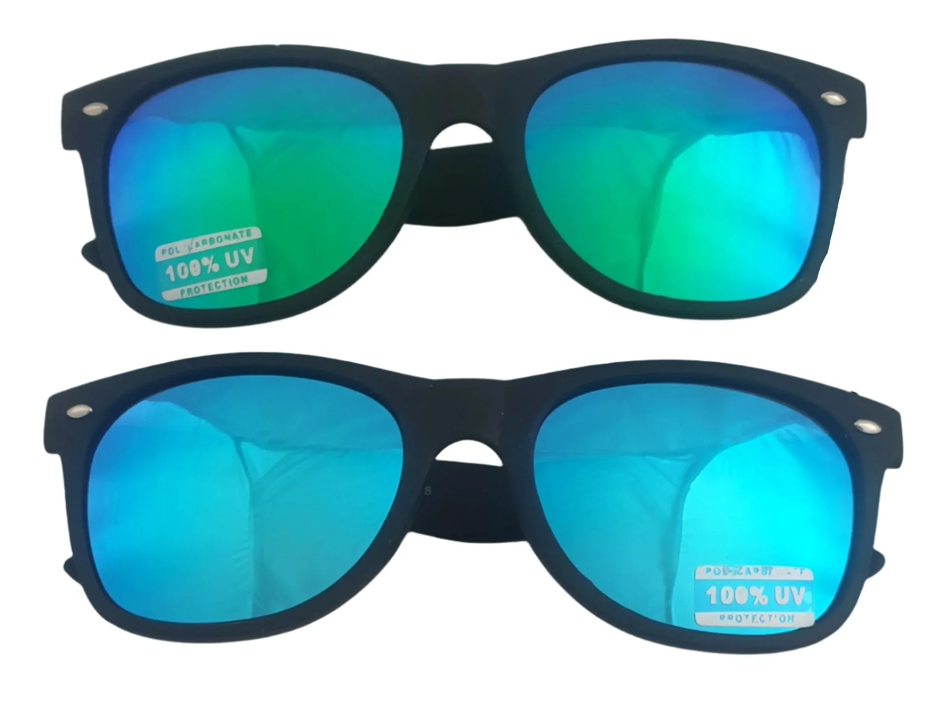 Earl Wayfarer Style Mirrored Sunglasses