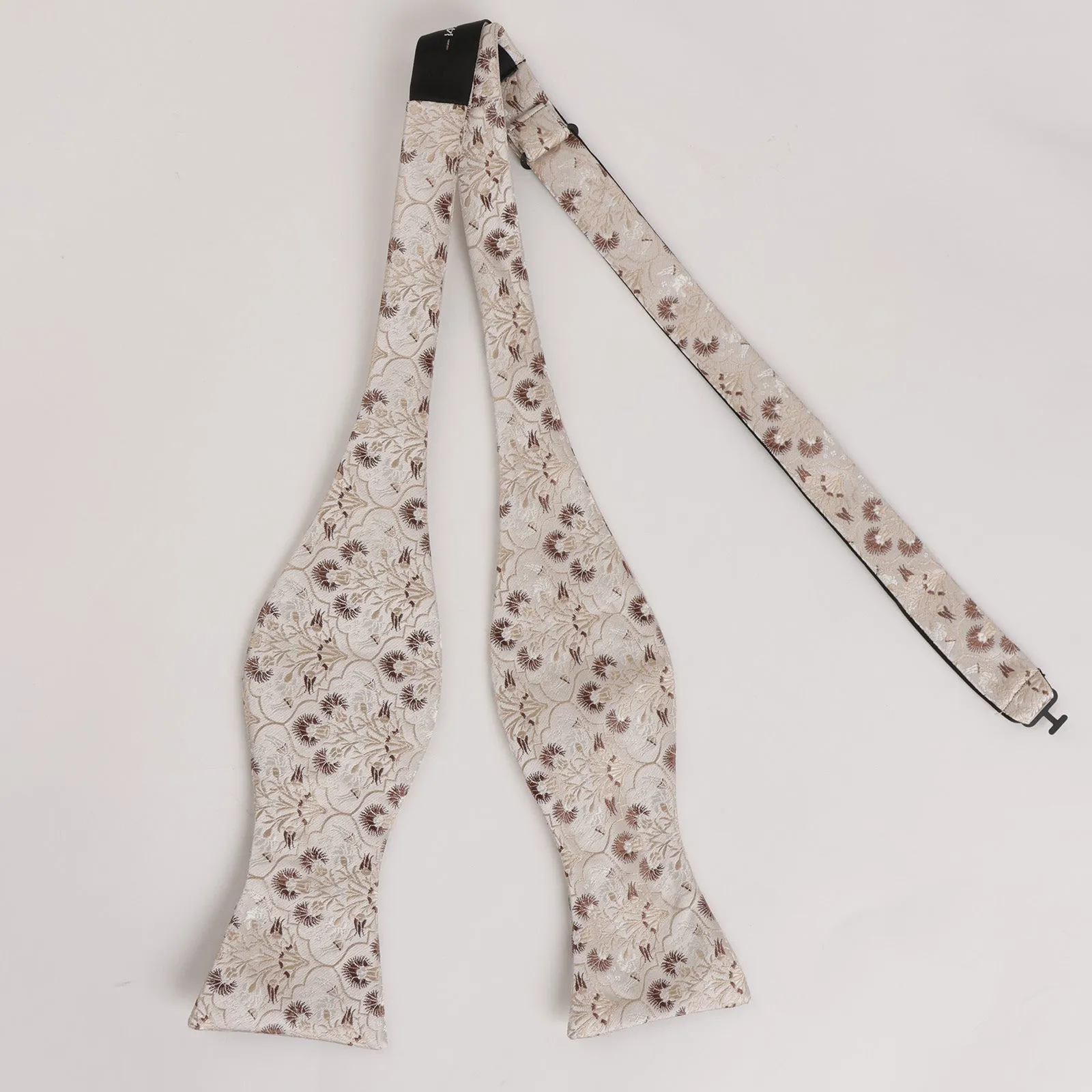 Men's Classic Floral Pattern Self-tied Bow Tie and Handkerchief Set-044