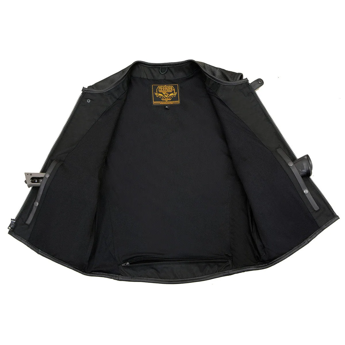 Milwaukee Leather MLM3500 Men's Bullet Proof Style Swat Rider Leather