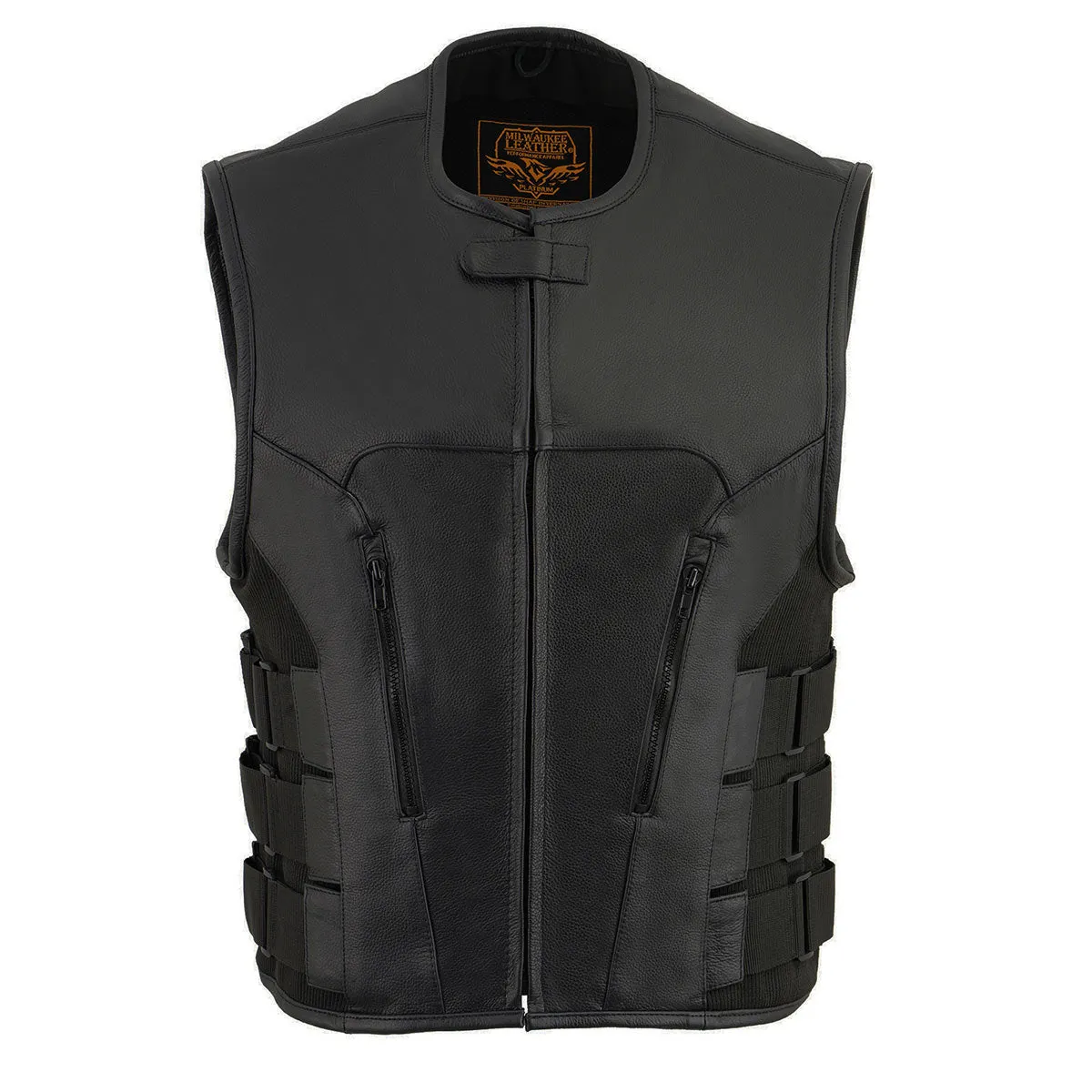 Milwaukee Leather MLM3500 Men's Bullet Proof Style Swat Rider Leather