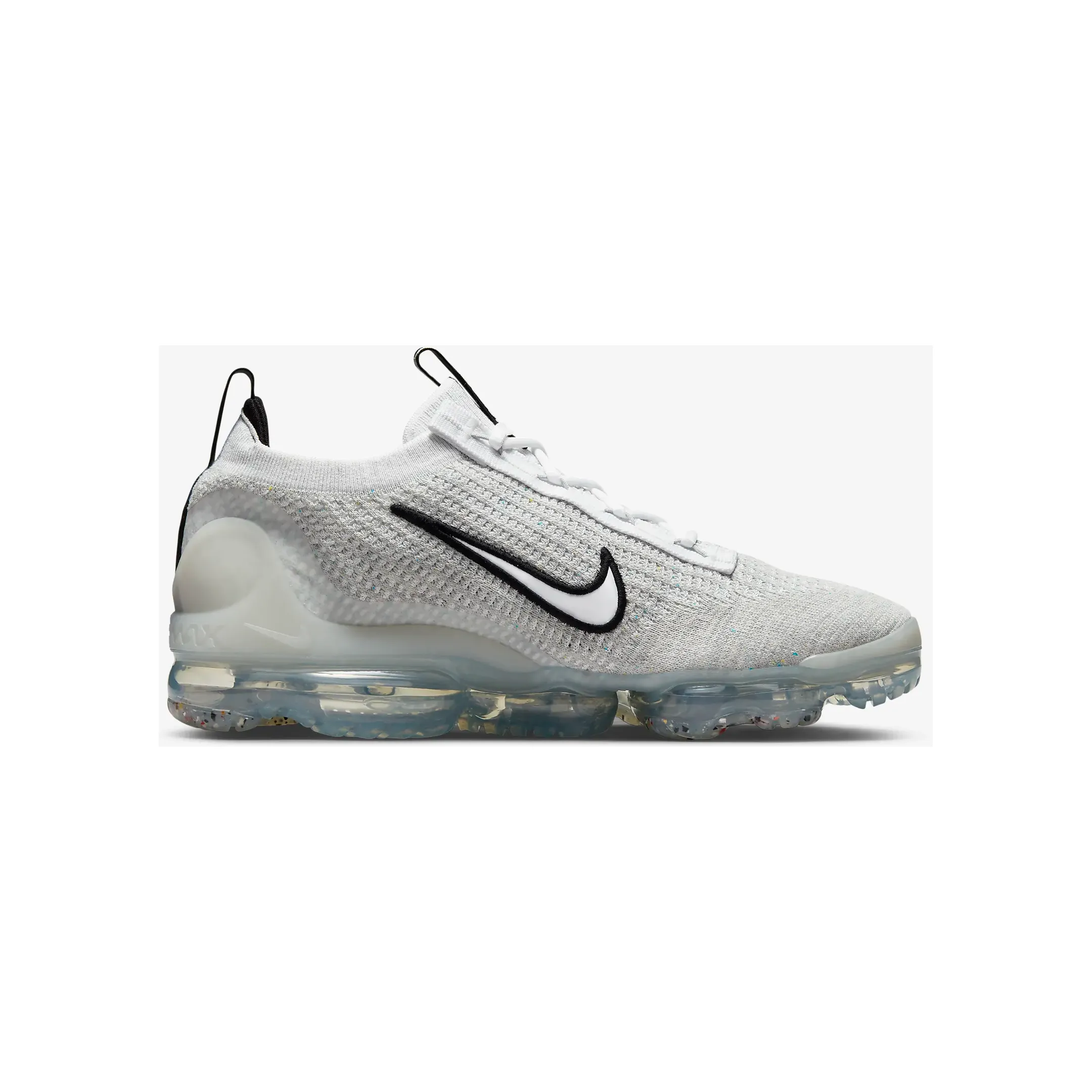 Nike Men's Air VaporMax 2021 FK Shoes - White / Black / Metallic Silver