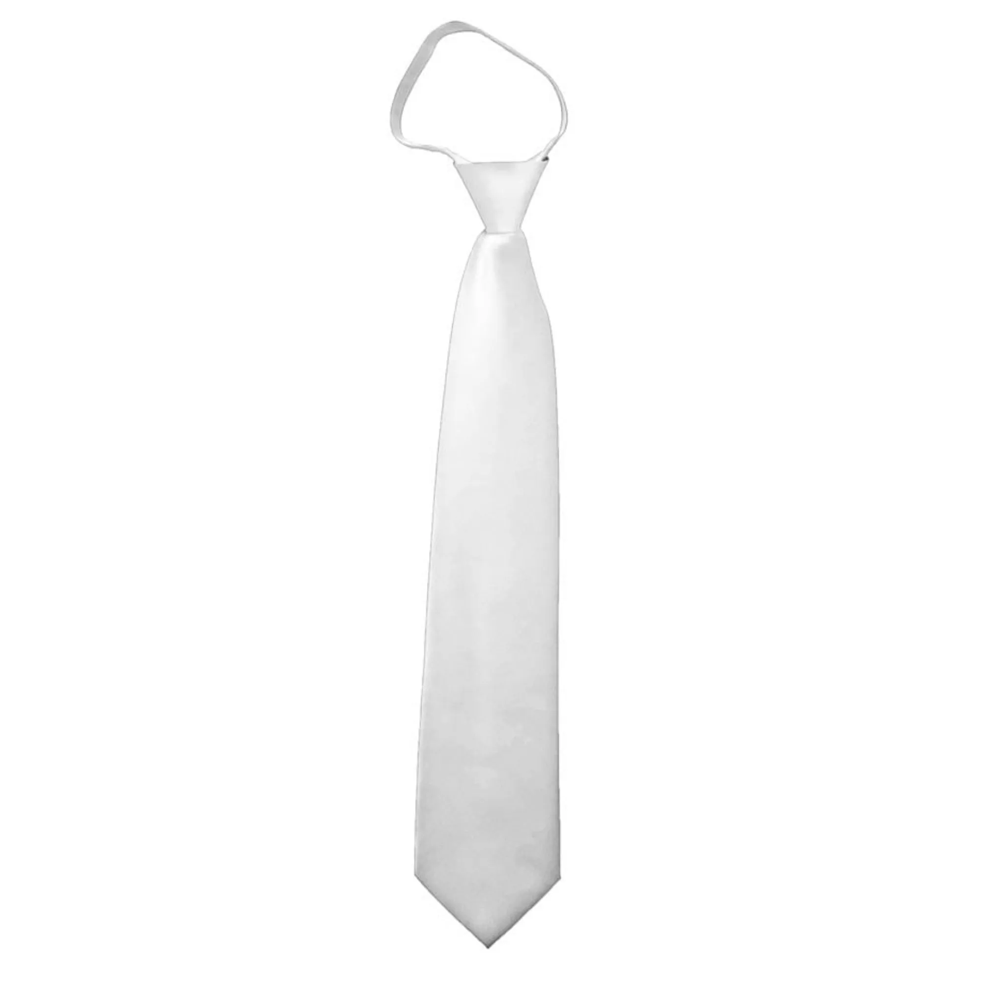 TheDapperTie Men's Solid Color Zipper Neckties 17 Inch Or 20 Inch