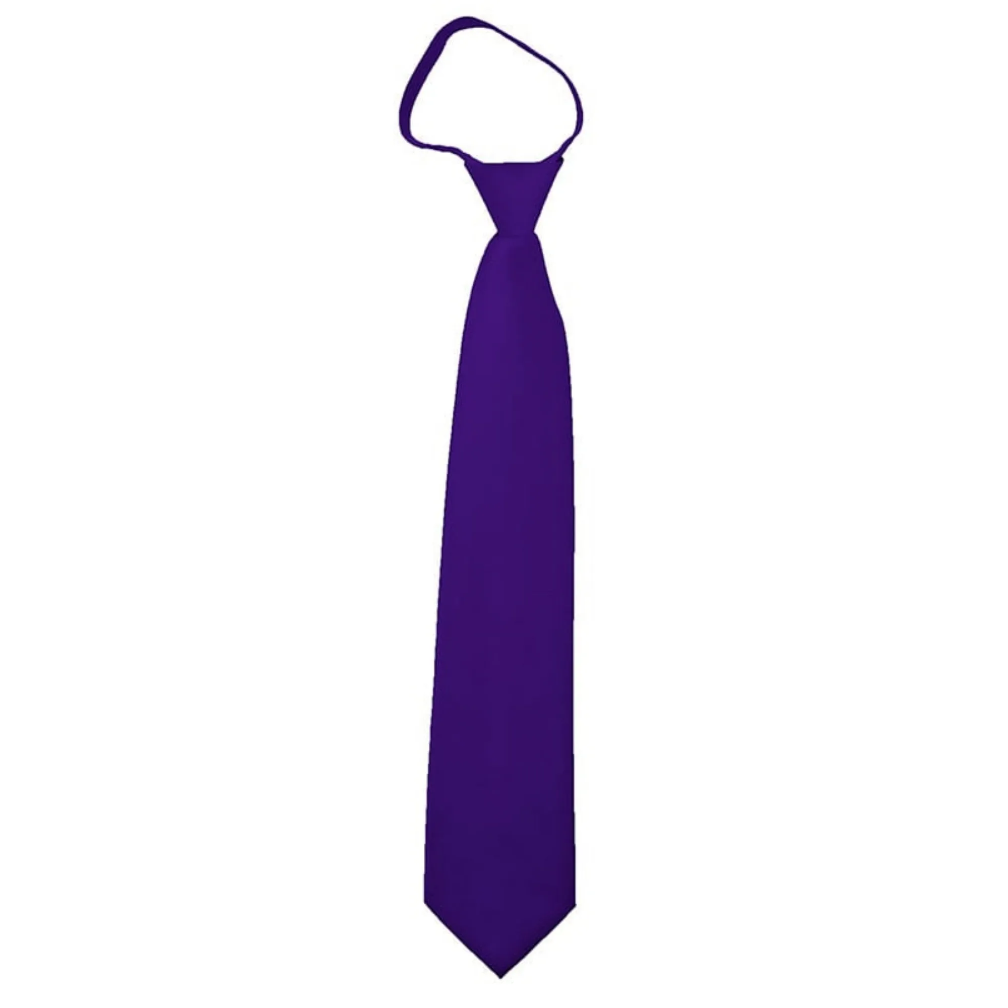 TheDapperTie Men's Solid Color Zipper Neckties 17 Inch Or 20 Inch