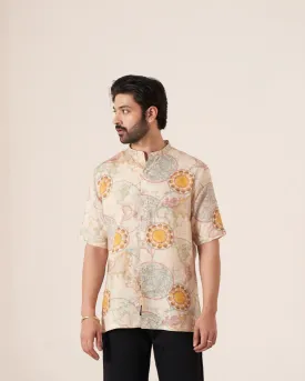 Worldly Canvas (Pure Linen Short Sleeve Shirt)  AddysForMen