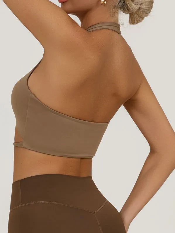 ZASUWA Female Hollow out Twist Backless Sports Bras
