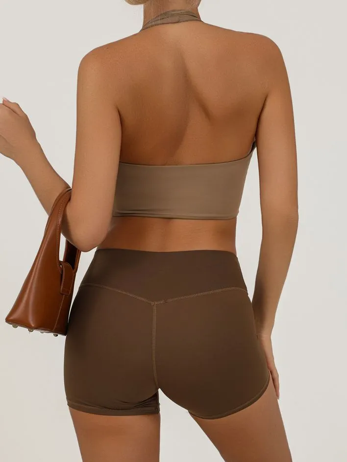 ZASUWA Female Hollow out Twist Backless Sports Bras
